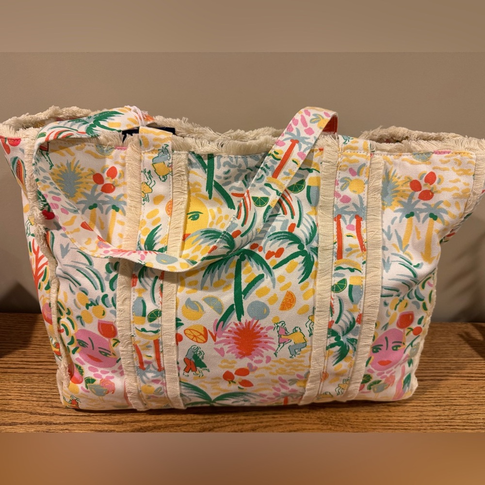 Target x Roller Rabbit Canvas Tropical Print Tote Bag